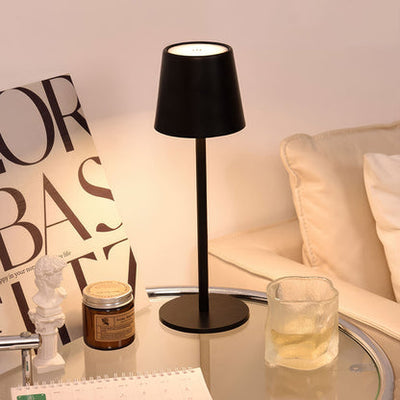 LuxoLight | Trådløs Dæmpbar Bordlampe Ultimativ Design Sort 1 + 1 Gratis | Vanero