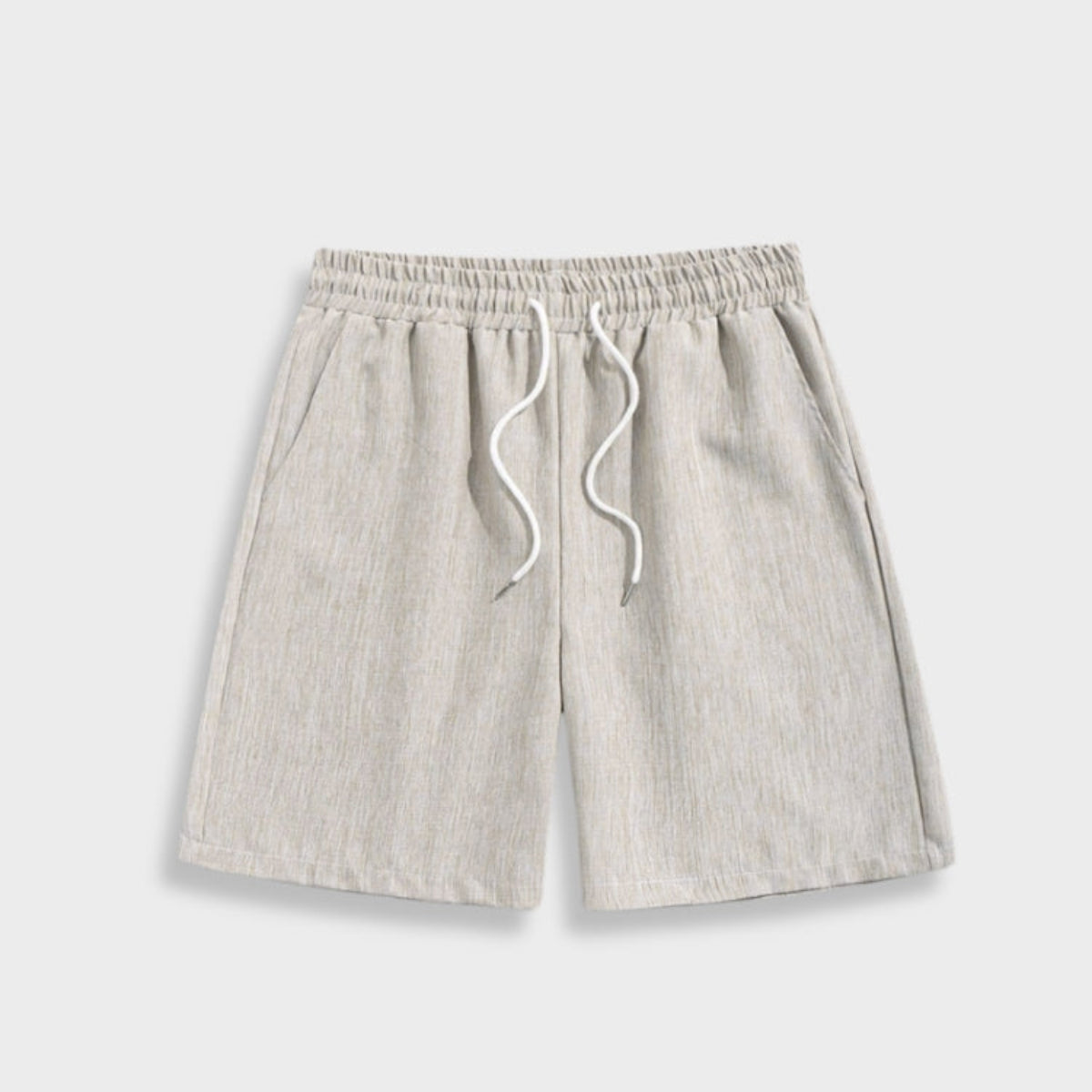 Herre Sommersæt I Bomuld Og Hør | Regular Fit Kortærmet Skjorte Og Shorts | Sommerbrug | Vanero
