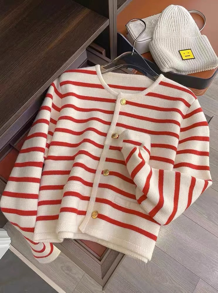 Linda | Stribet cardigan l Vanero
