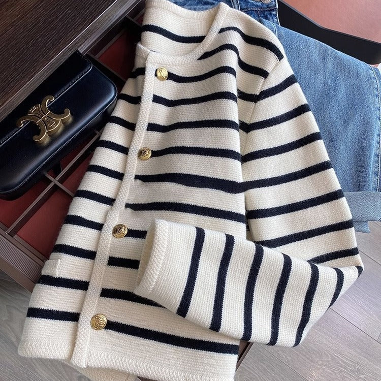 Linda | Stribet cardigan l Vanero