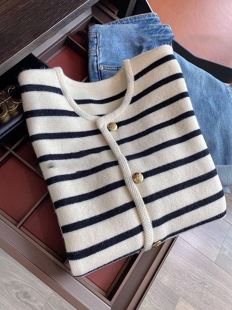 Linda | Stribet cardigan l Vanero