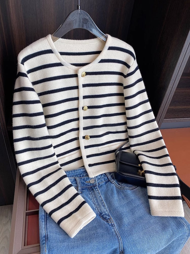 Linda | Stribet cardigan l Vanero