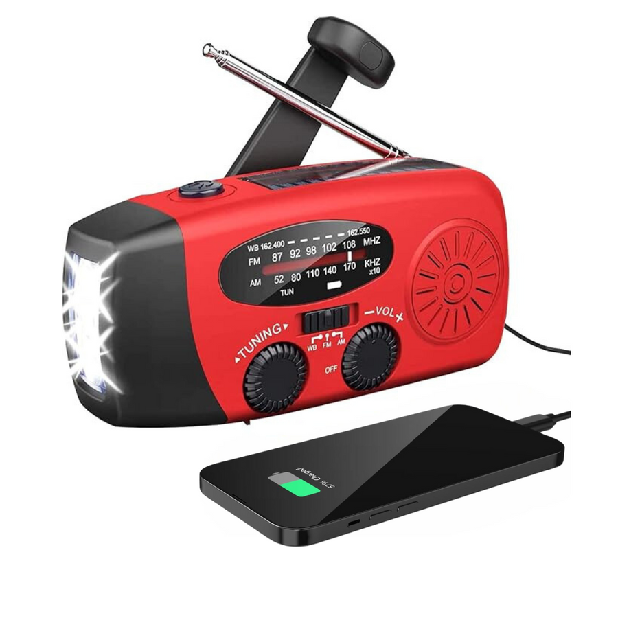 Nødradio Sol Håndsving System | AM FM NOAA Multi-Strøm Konstruktion | Camping Rejser Beredskab & Outdoor Brug | Vanero