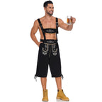Herre Lederhosen Ægte Læder | Traditionelt Oktoberfest Buksedesign | Broderede Detaljer Til Festivaler & Events | Vanero