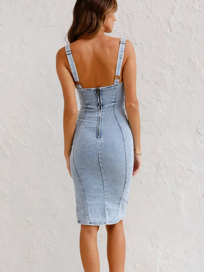 Jarra | Jeanskjole med justerbare stropper l Vanero