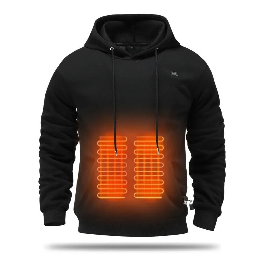 Opvarmet Jakke Polyester | Regular Fit Vinterjakke | USB-Drevne Varmepaneler til Udendørs- & Koldt Vejr Brug | Vanero