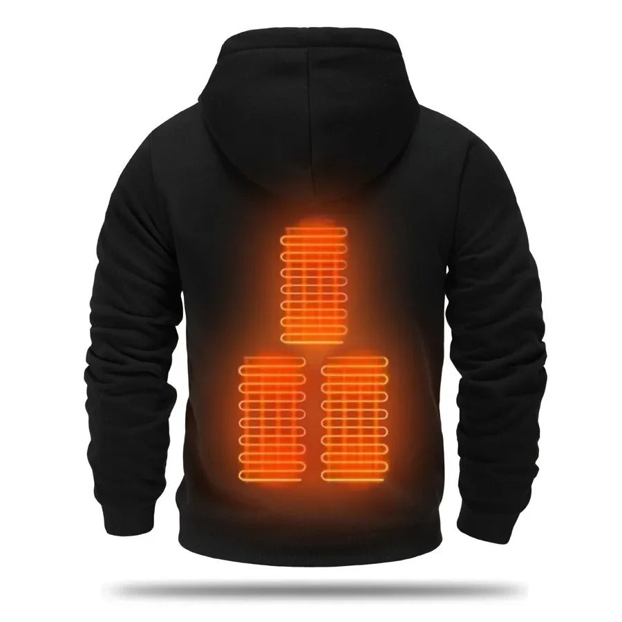Opvarmet Jakke Polyester | Regular Fit Vinterjakke | USB-Drevne Varmepaneler til Udendørs- & Koldt Vejr Brug | Vanero