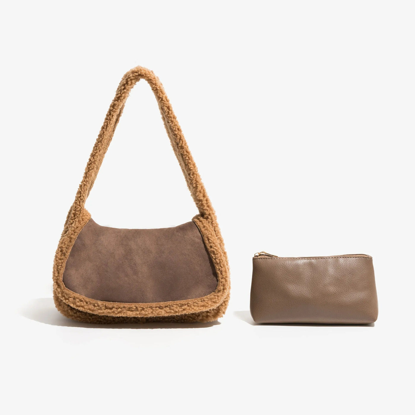 Baguette Taske med Teddy Detaljer | Blød Struktur | Trendy Design | Vanero