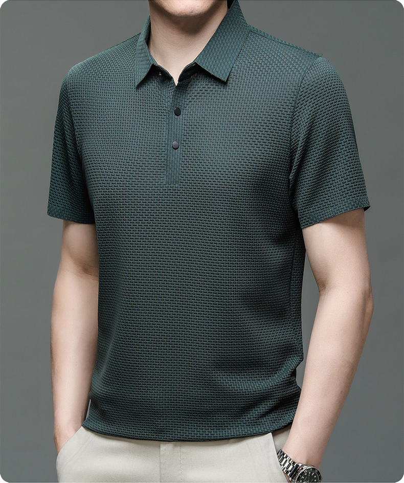 Herre Poloshirt Mesh-Stof | Regular Fit Poloshirt | Hurtigtørrende Design til Sommerbrug & Hverdagsbrug | Vanero
