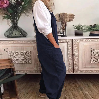 Overalls Jumpsuit Lavet Af Løst Bundet Bomuld Og Hør | Let & Åndbar Til Hverdag | Vanero