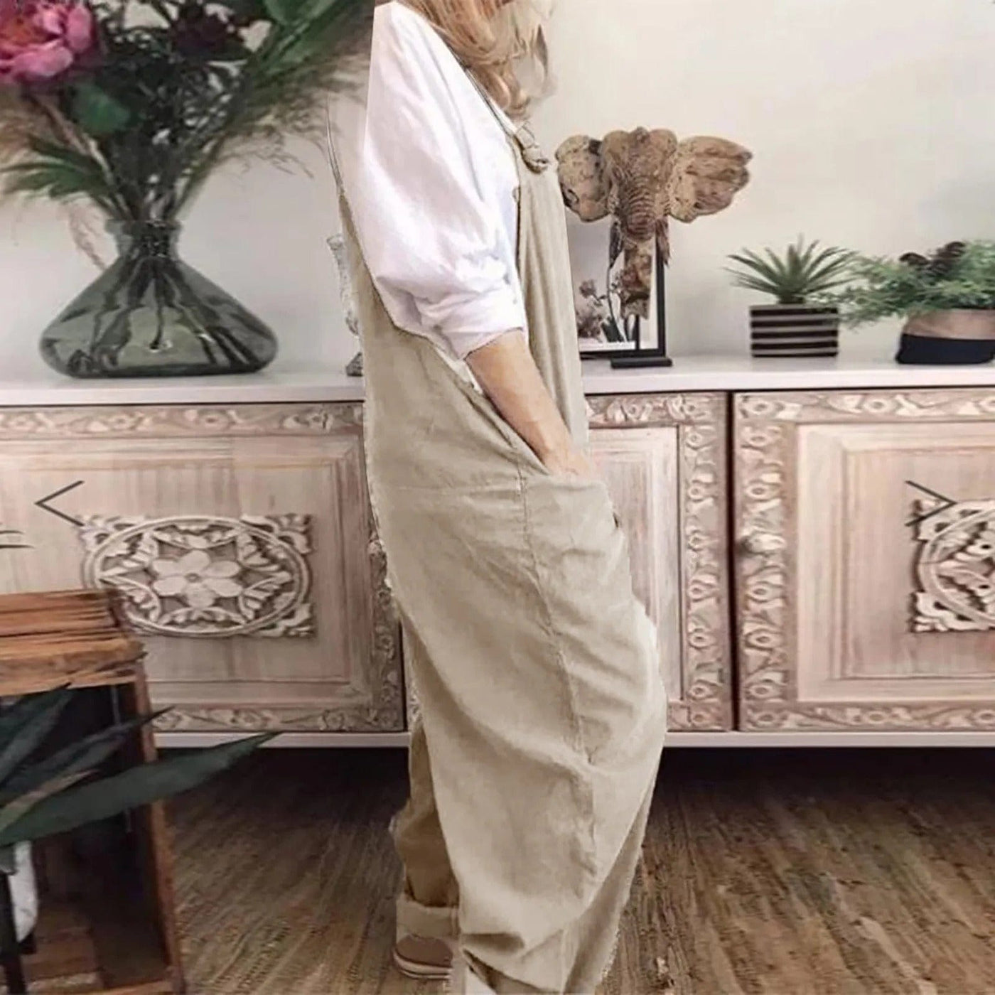 Overalls Jumpsuit Lavet Af Løst Bundet Bomuld Og Hør | Let & Åndbar Til Hverdag | Vanero