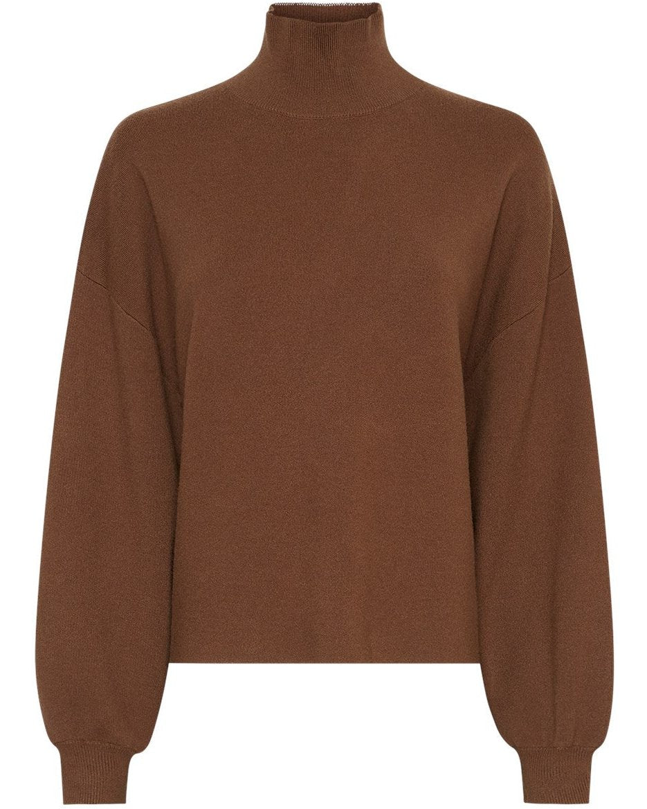 Mia Viskose, Polyester & Polyamid | Afslappet Pasform Sweater | Høj Krave til Hverdagsbrug & Kølige Dage | Vanero