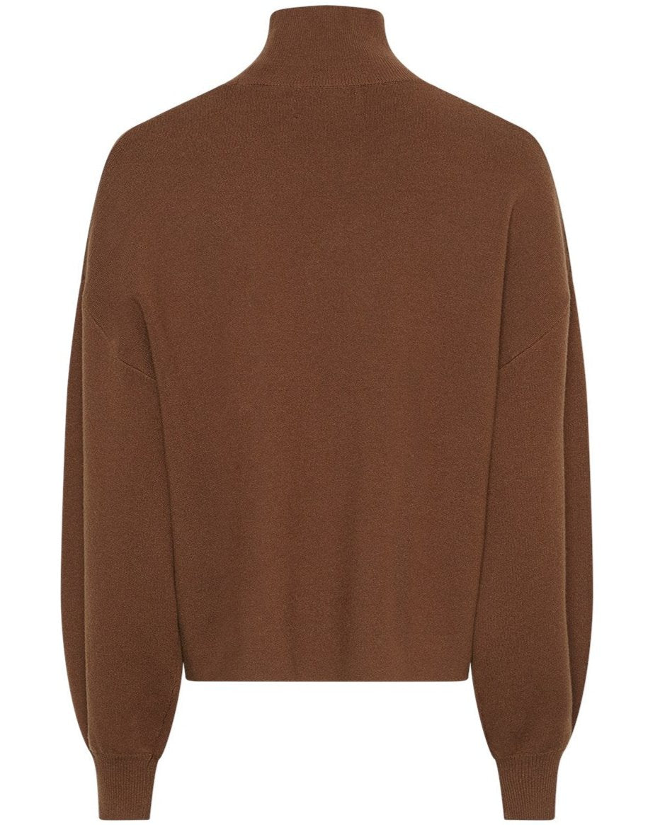 Mia Viskose, Polyester & Polyamid | Afslappet Pasform Sweater | Høj Krave til Hverdagsbrug & Kølige Dage | Vanero