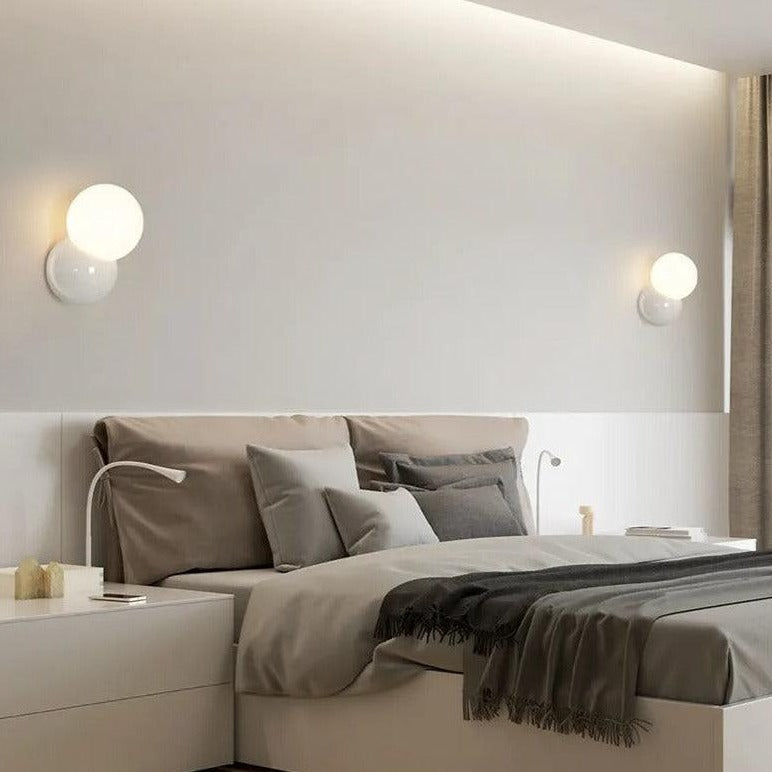 LED Væglampe Med Diffus Lysskærm | Metalkonstruktion Med Integreret Kontakt | Indendørs Belysning Til Stue & Gang | Vanero