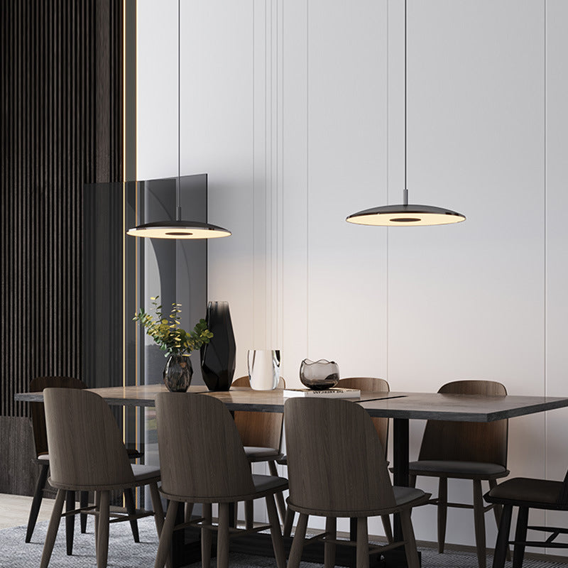 LED Pendellampe | Jern Loftlampe Med Integreret LED & Nikkelfinish | Til Spise- & Opholdsrum | Vanero