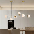 Pendellampe Med Glaskugle | Justerbar Loftlampe Med Metalbase Og E27 Fatning | Indendørs Belysning | Vanero