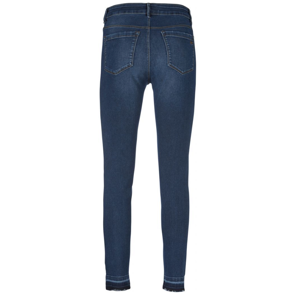 Dame Jeans Bomuld Polyester Elastan | Skinny Fit Højtaljede Jeans | Rå Ankelafslutning Til Hverdagsbrug | Vanero
