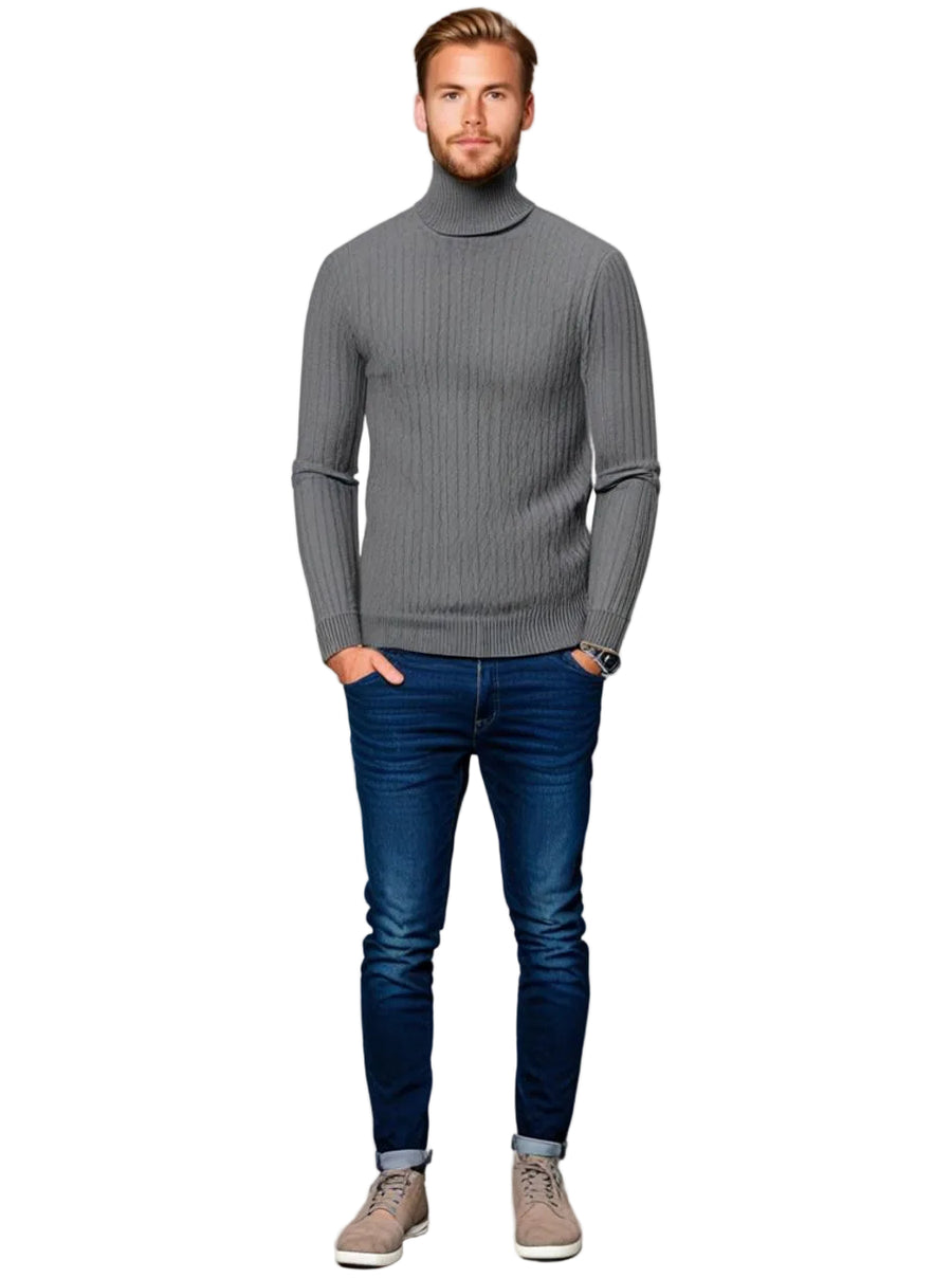 Striktrøje Strikblanding | Regular Fit Højhalset Striktrøje | Langærmet Design Til Hverdag & Arbejde | Vanero