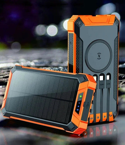 SunCharge | Solcelle Powerbank - Bærbar Oplader med Flere Porte til Alle Enheder | Vanero