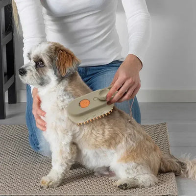 HydroGroom | 3-i-1 Dampbørste til Katte og Hunde - Massage, Pleje og Hårfjerning | Vanero