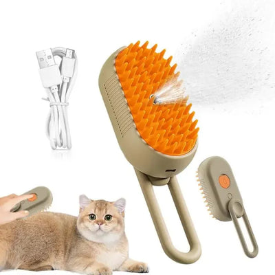 HydroGroom | 3-i-1 Dampbørste til Katte og Hunde - Massage, Pleje og Hårfjerning | Vanero