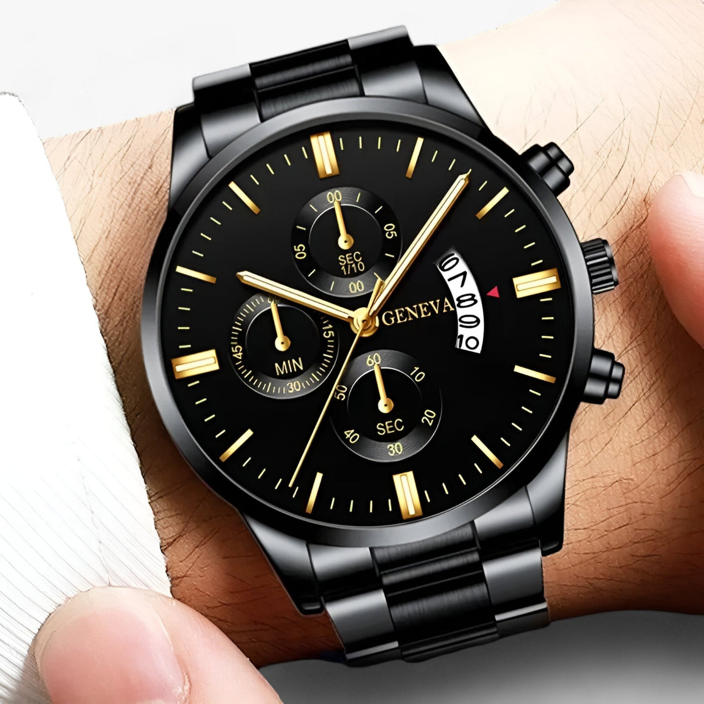 VernoTime Elegant Rund Urskive | Med Kalendervisning | Vanero
