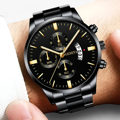 VernoTime Elegant Rund Urskive | Med Kalendervisning | Vanero