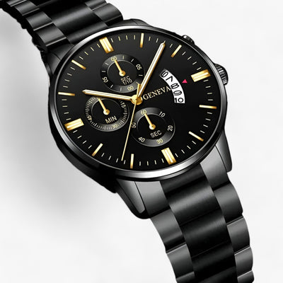 VernoTime Elegant Rund Urskive | Med Kalendervisning | Vanero