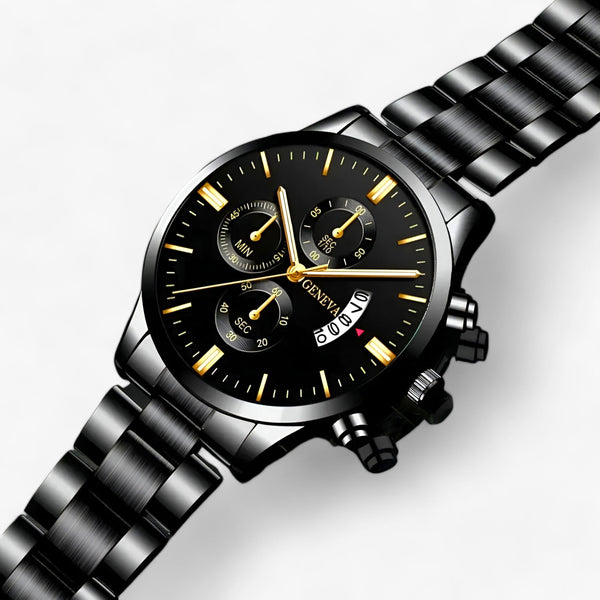 VernoTime Elegant Rund Urskive | Med Kalendervisning | Vanero