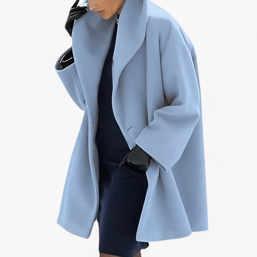 Dame Trenchcoat i Uldblanding | Langt Snit & Struktureret Pasform | Overtøj Til Business & Casual Vinterbrug | Vanero