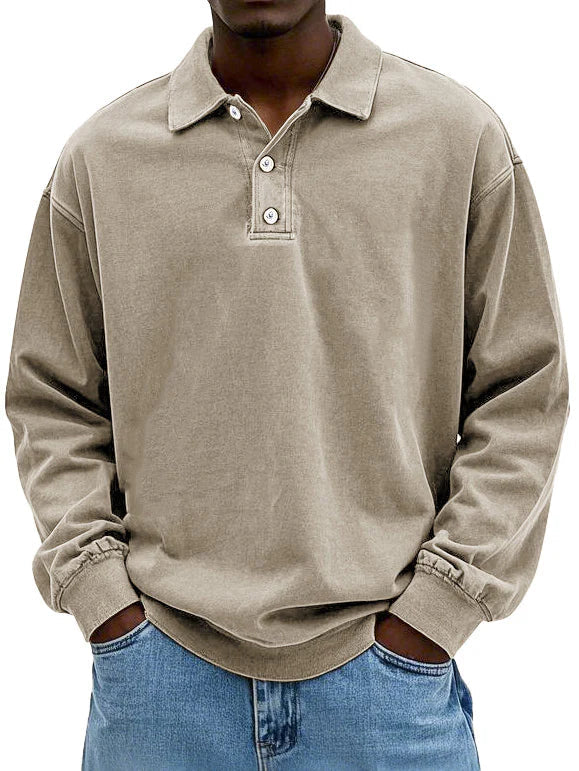 Maxime | Stilfuld Langærmet Polo Shirt l Vanero