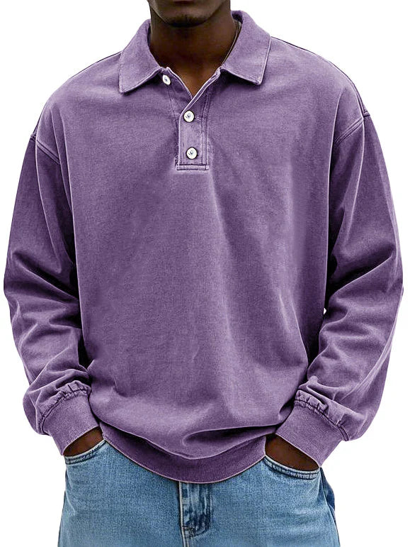Maxime | Stilfuld Langærmet Polo Shirt l Vanero