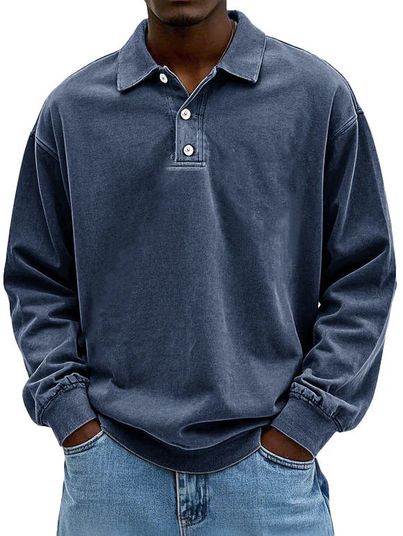 Maxime | Stilfuld Langærmet Polo Shirt l Vanero