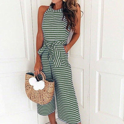 Saskia | Stribet Jumpsuit Eksklusiv Kvindemode | Vanero