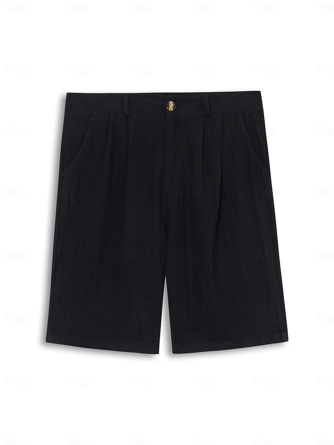 Herreshorts I Hør- Og Bomuldsblanding | Regular Fit Sommershorts Til Hverdagsbrug | Vanero