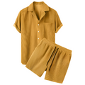 Herre Velour Sommersæt | Løstsiddende T-Shirt Og Shorts I Let Velour | Hverdagsbrug På Varme Dage | Vanero