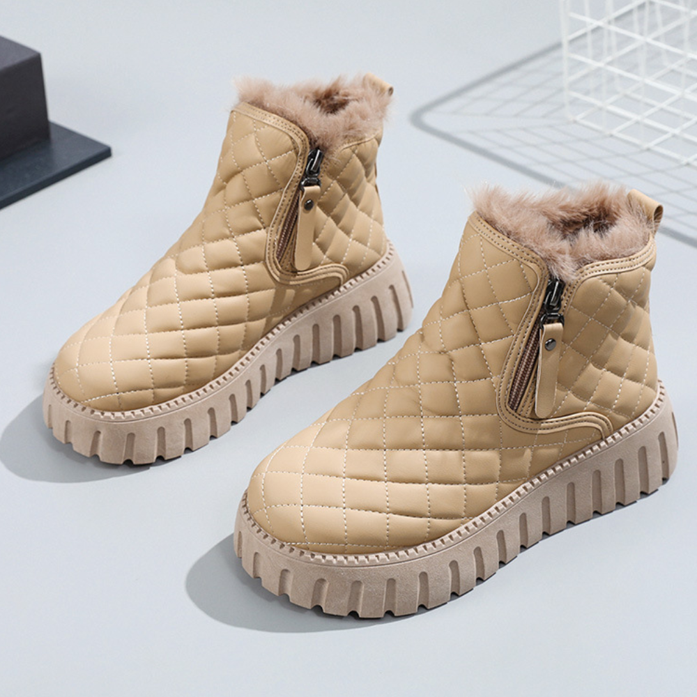 Alana | Eksklusive Dame Snesko Beige | Vanero