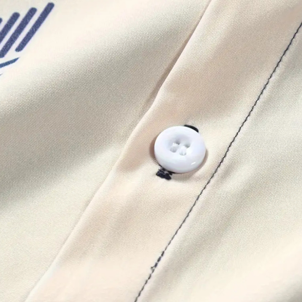 Herreskjorte Polyester | Regular Fit Kortærmet Skjorte | Let Design til Hverdagsbrug & Fritidsaktiviteter | Vanero