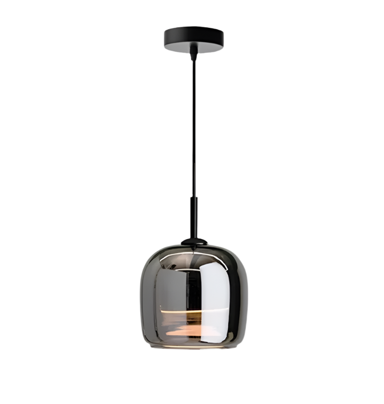 Nordisk l pendellampe i sort glas l Vanero