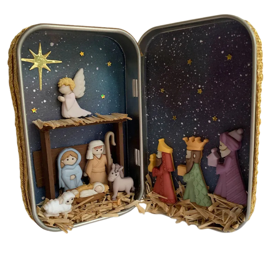 Mini Julekrybbe | Håndlavet Julekribbe i Lille Format | Vanero