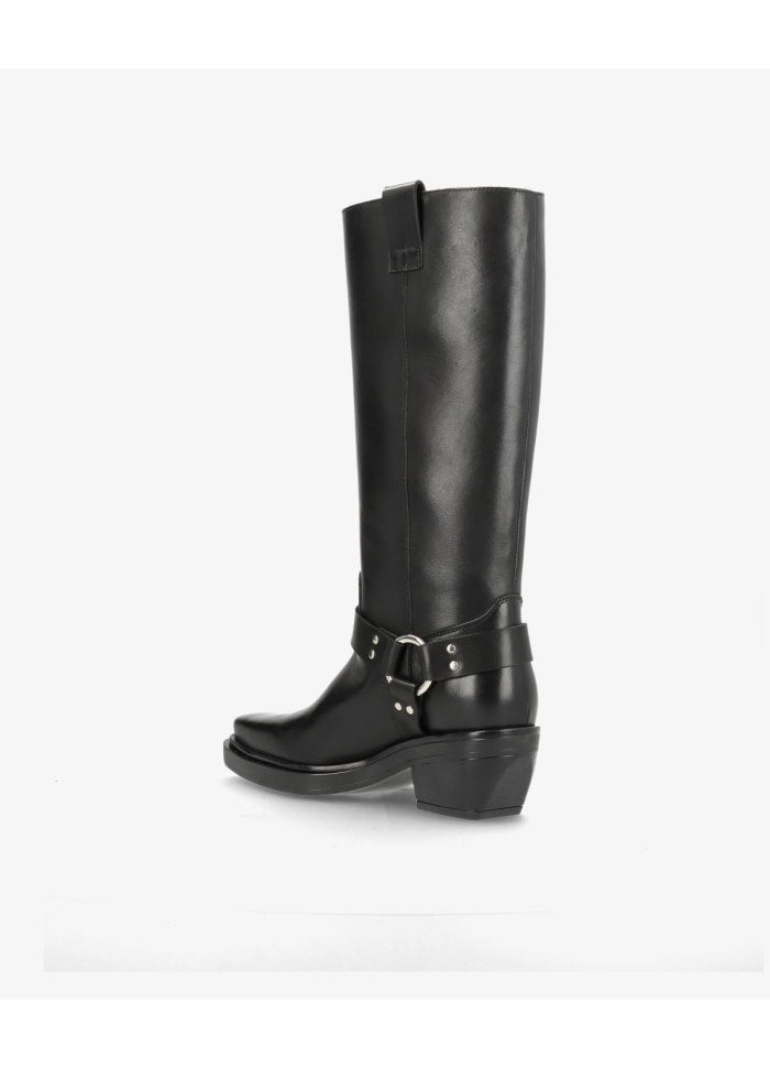 Helene Læderkonstruktion | Regular Fit Læderstøvler | 4 cm Hæl Med Højt Skaft til Hverdagsbrug & Formelle Outfits | Vanero