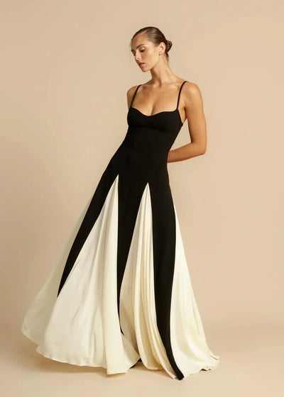 Elise | Stilfuld To-Tonet Maxi Kjole l Vanero