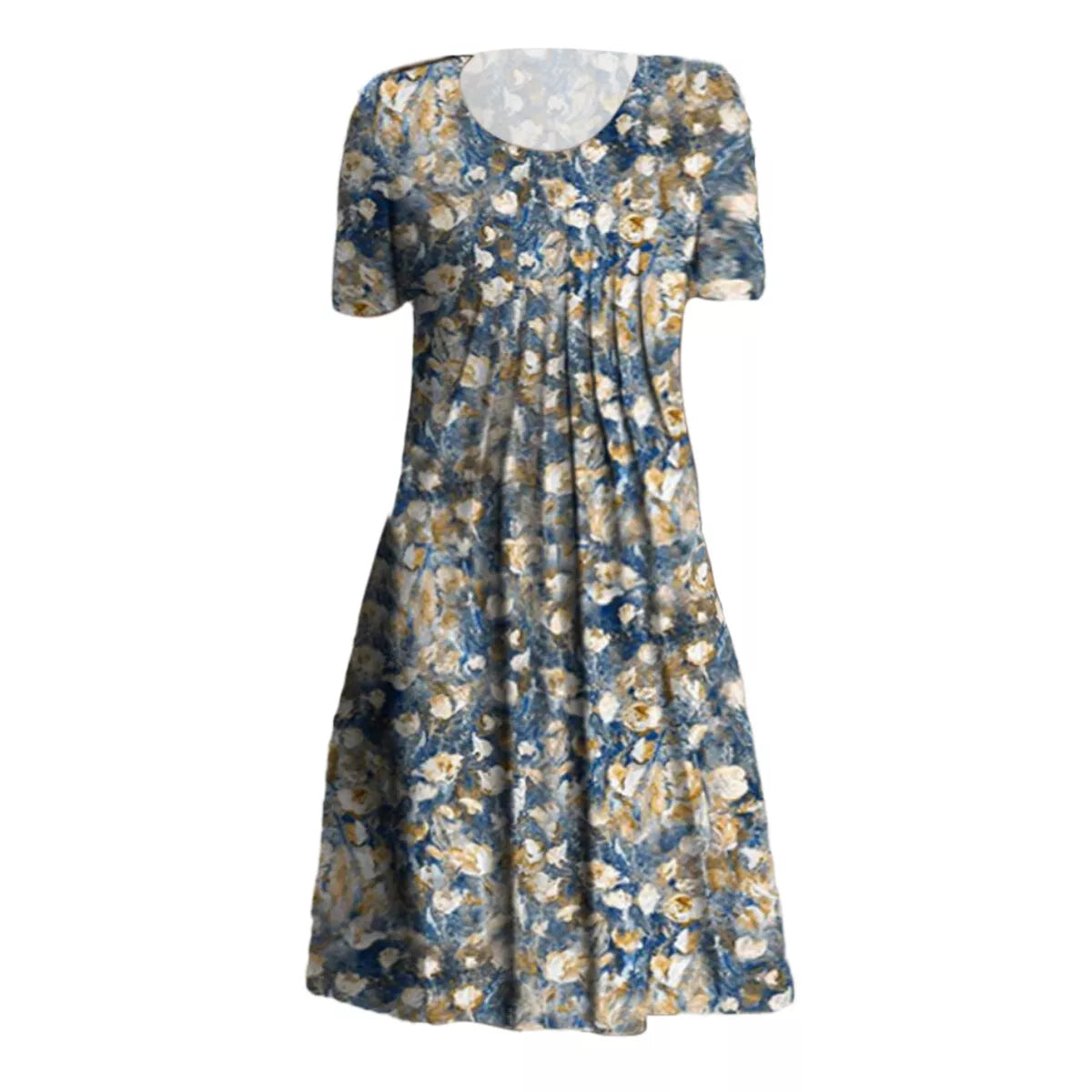 Sommerlig Midi Kjole | Blomstret Og Let | Afslappet Pasform | Vanero