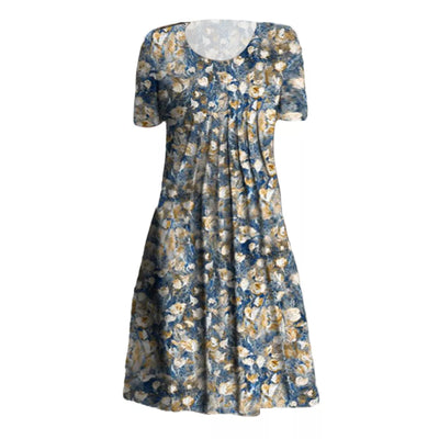 Sommerlig Midi Kjole | Blomstret Og Let | Afslappet Pasform | Vanero