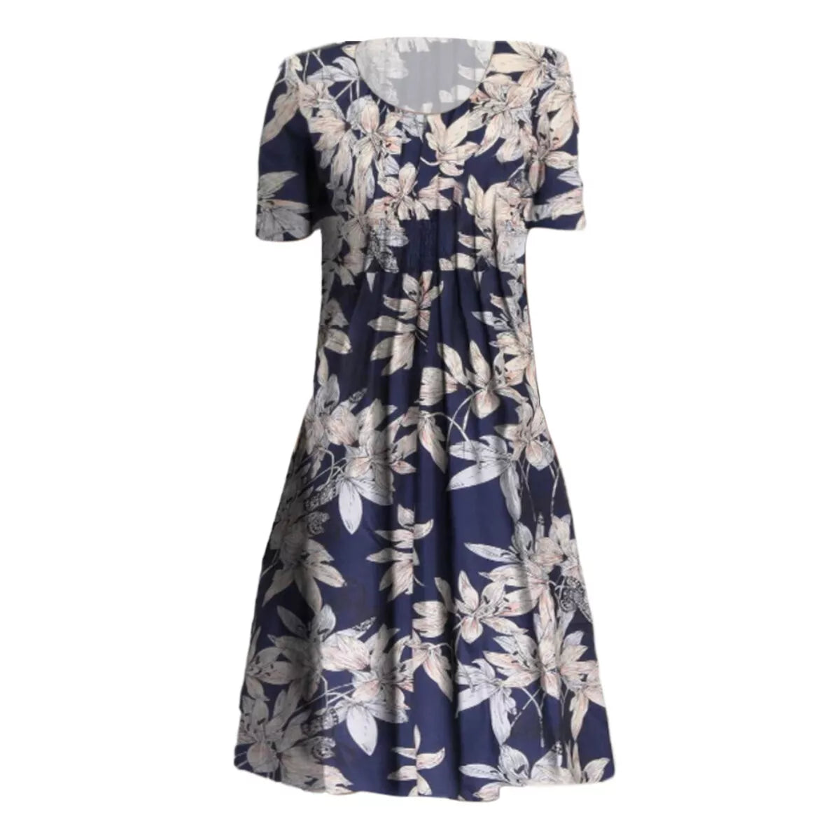 Sommerlig Midi Kjole | Blomstret Og Let | Afslappet Pasform | Vanero
