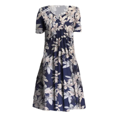 Sommerlig Midi Kjole | Blomstret Og Let | Afslappet Pasform | Vanero