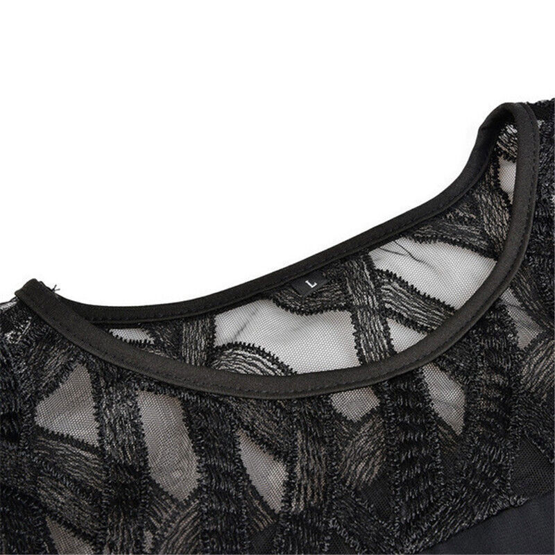 Midikjole i Polyesterblanding | Regular Fit Plus Size Kjole | Hverdagsbrug og Arrangementer | Vanero