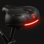 Cykelsadel Med Affjedring | Gummikonstruktion & Integreret Vibrationsdæmpning | Vandafvisende Overflade & Reflektor Bagpå | Vanero
