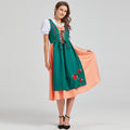 Dame Dirndl Sæt Blandet Tekstilmateriale | Almindelig Pasform Folkedragt | Broderet Forklæde Med Snøreliv Til Oktoberfest | Vanero