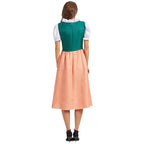 Dame Dirndl Sæt Blandet Tekstilmateriale | Almindelig Pasform Folkedragt | Broderet Forklæde Med Snøreliv Til Oktoberfest | Vanero